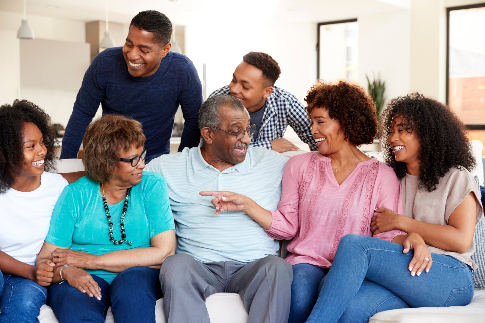 Multigenerational Family Laughing Together 